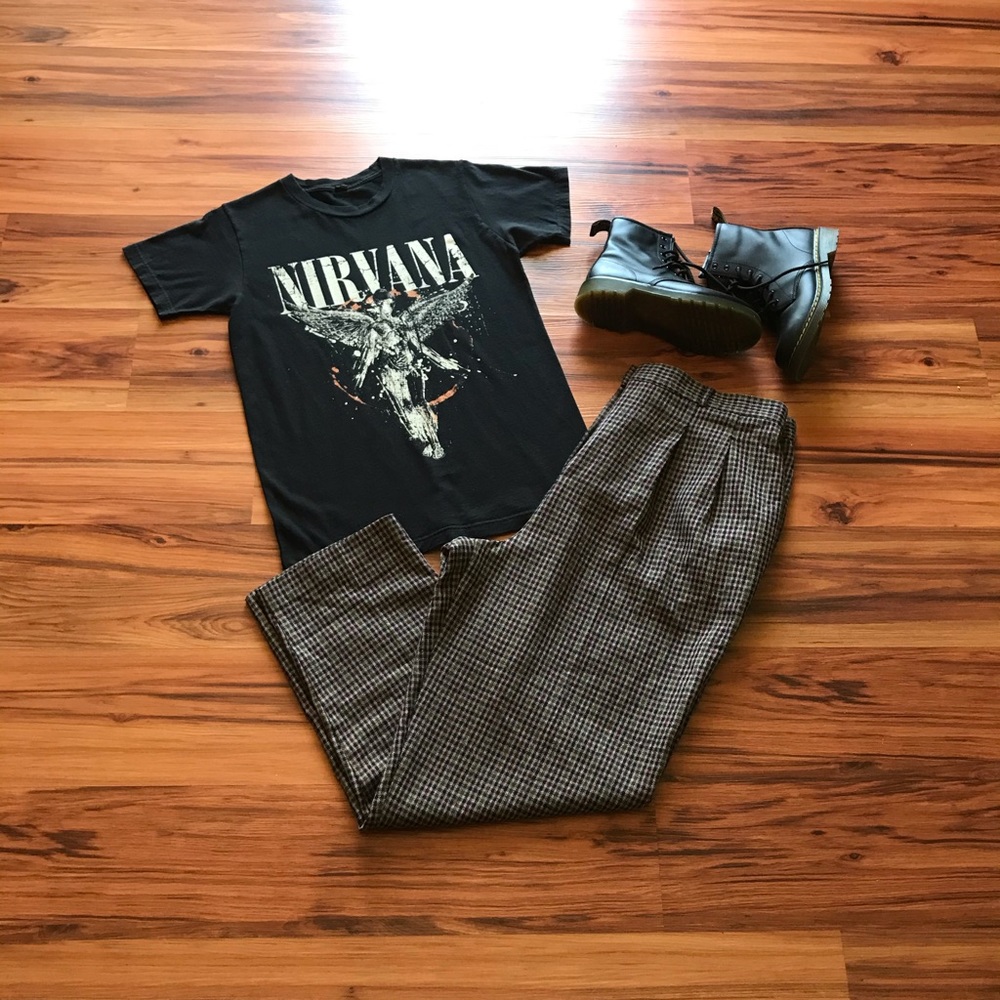 Vintage 80s/90s high waisted plaid pants